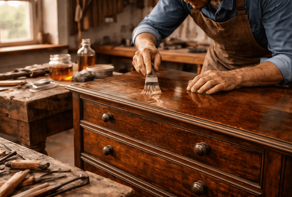 restauración de muebles en chapa natural