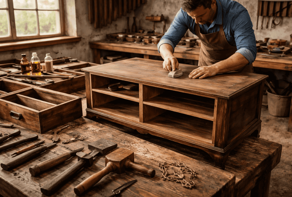 restaurar cómoda antigua paso a paso