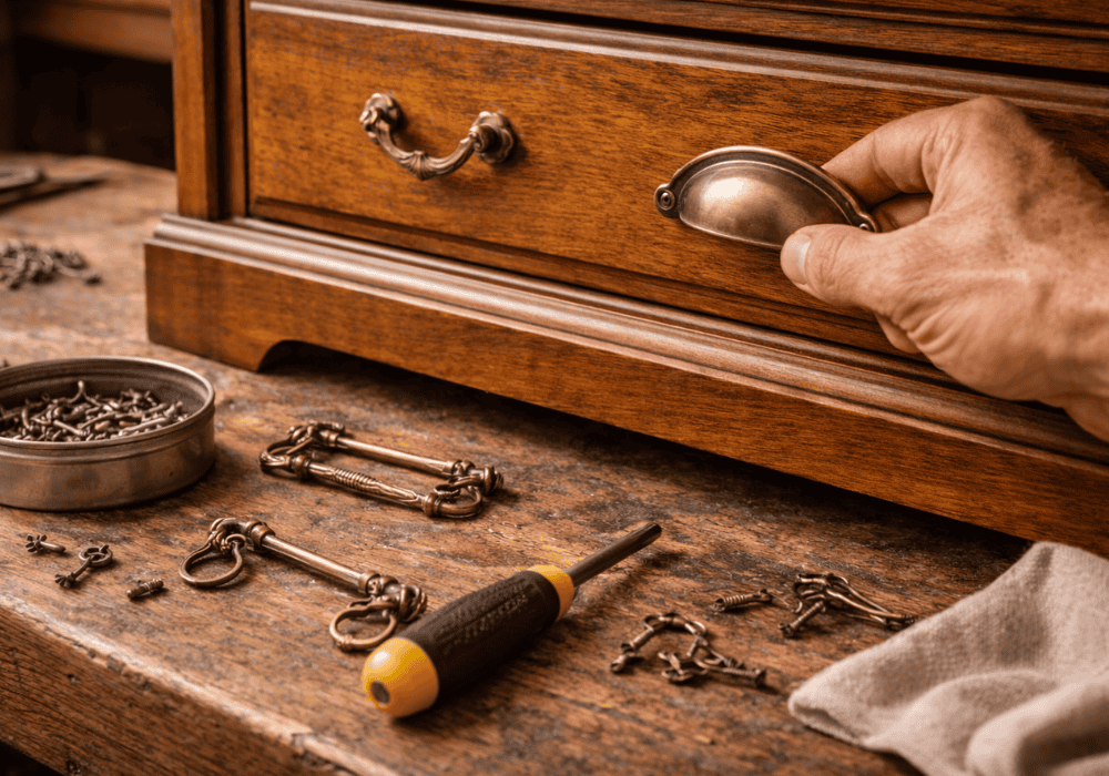 cambiar tiradores a un mueble antiguo (1)