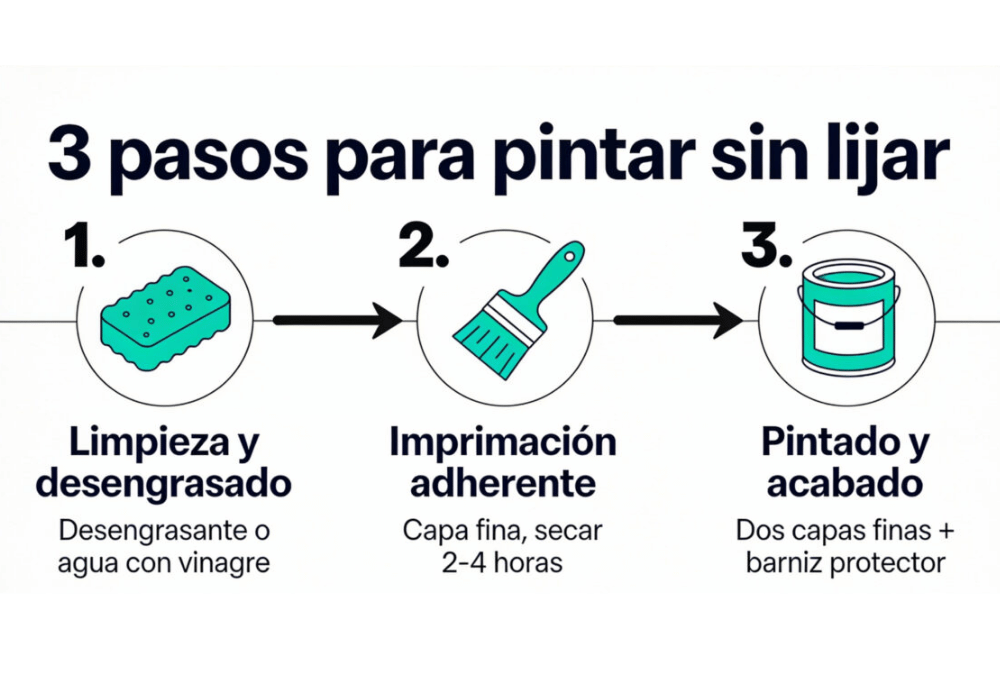 Pintar muebles sin lijar
