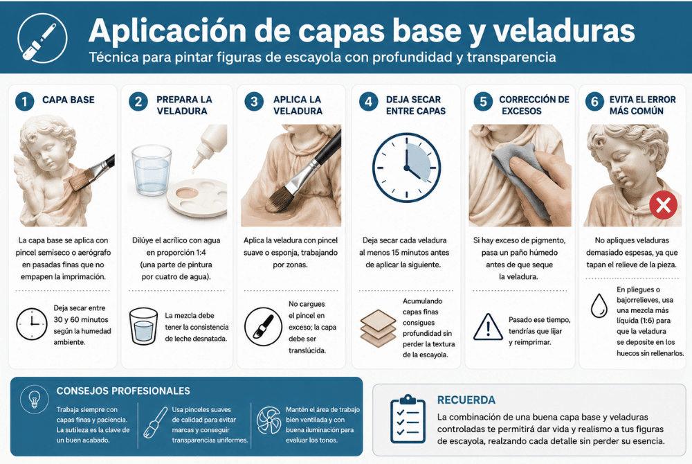Pintar figuras de escayola guía