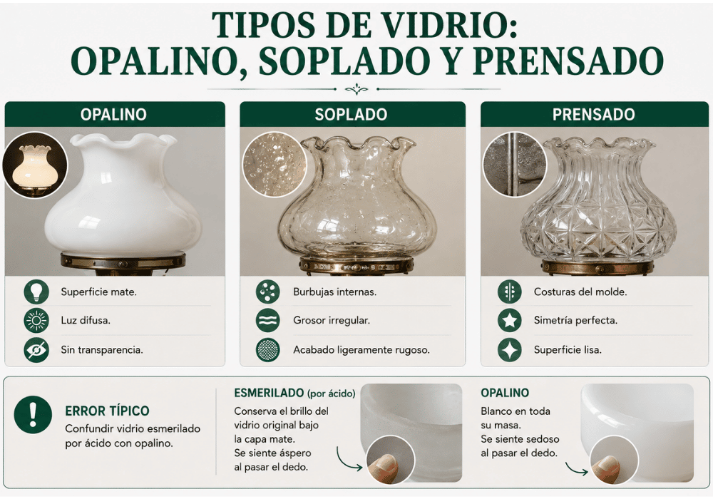 Materiales de lámparas antiguas cómo identificarlos